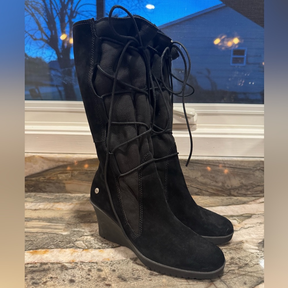 Ugg “Elsey” Lace Up Wedge Boots